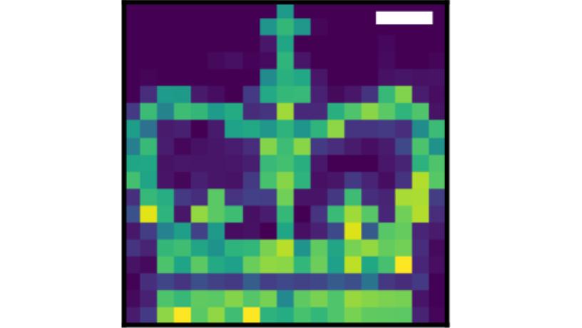 The Columbia Crown, created by photoswitchable avalanching nanoparticles.