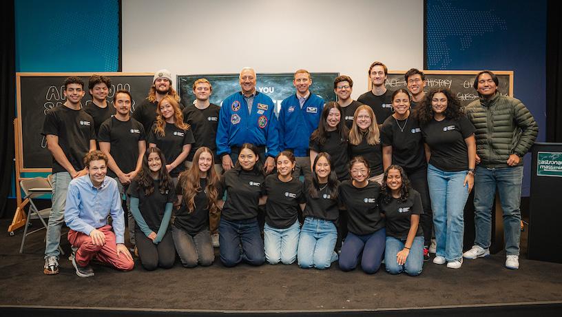 CSI team members with Mike Massimino and Warren (Woody) Hoburg